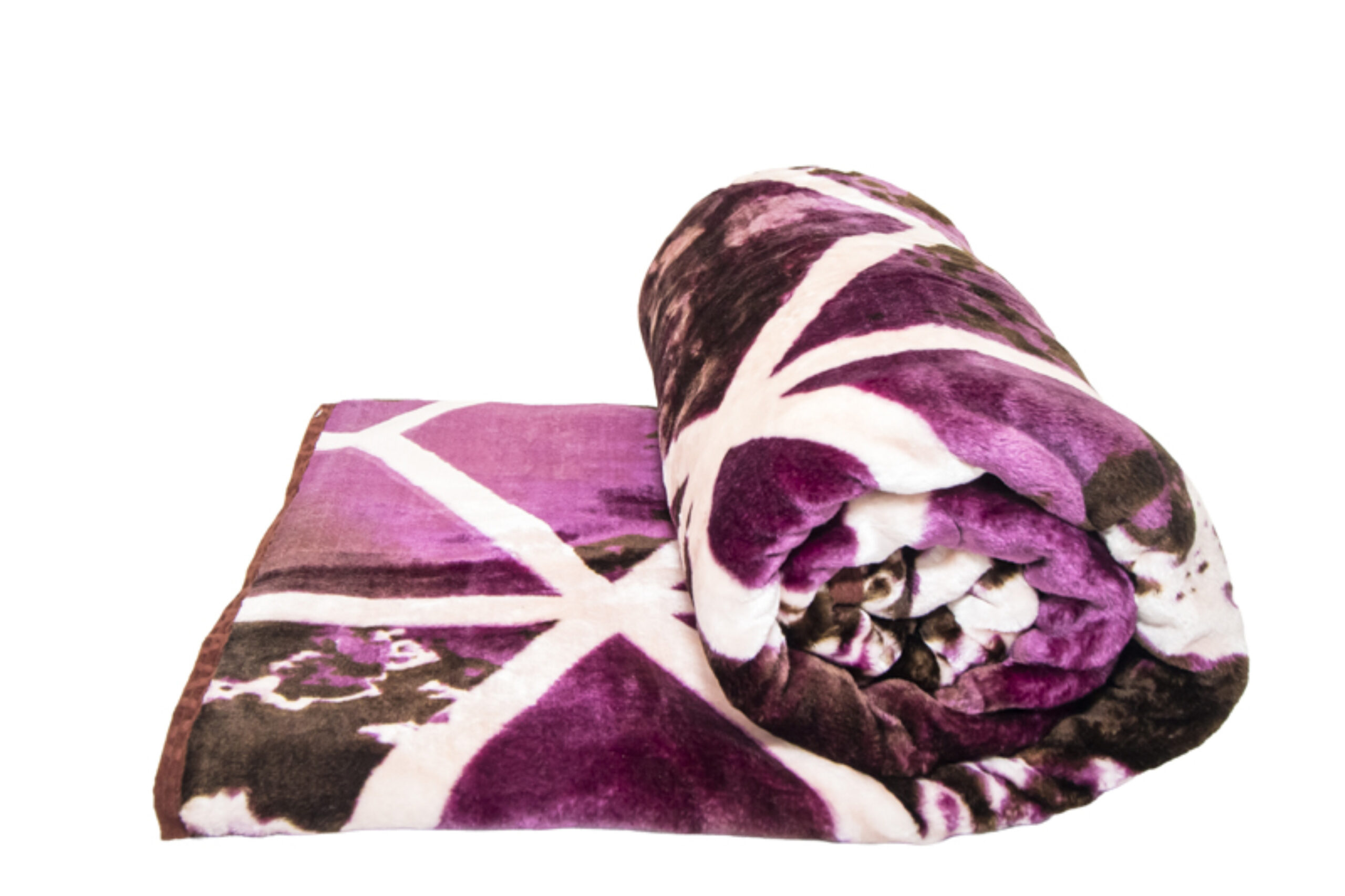 Burgandy Contemporary 1Ply Gold Mink Blanket - Image 4