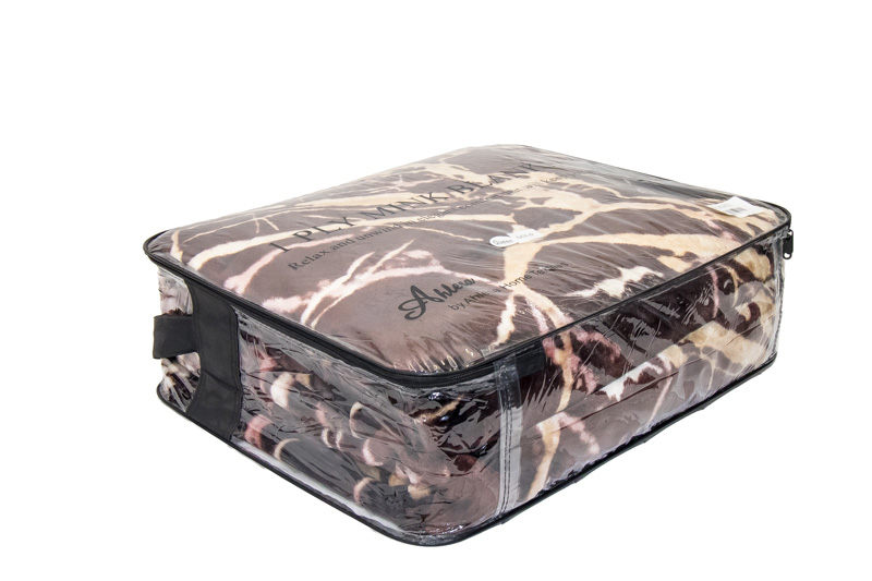 Chocolate and Gold Marbling 1Ply Gold Mink Blanket - Image 3