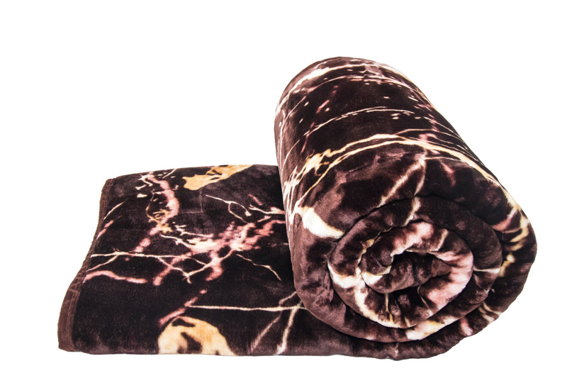 Chocolate and Gold Marbling 1Ply Gold Mink Blanket - Image 4