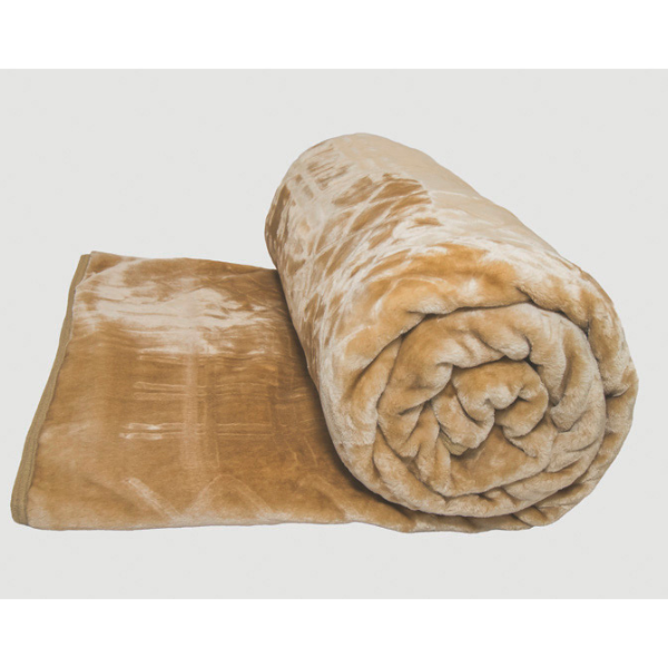 1Ply Silver Embossed Solid Mink Blanket - Queen - Image 3