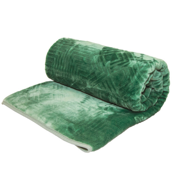 1Ply Silver Embossed Solid Mink Blanket - Queen - Image 17