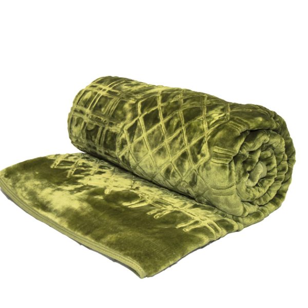 1Ply Silver Embossed Solid Mink Blanket - Queen - Image 23