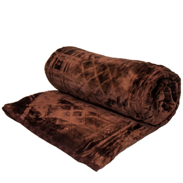 1Ply Silver Embossed Solid Mink Blanket - Queen - Image 5