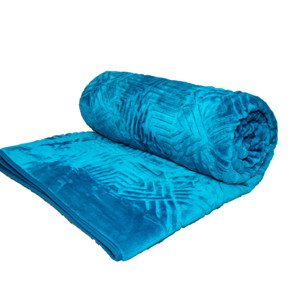 1Ply Silver Embossed Solid Mink Blanket - Queen - Image 8