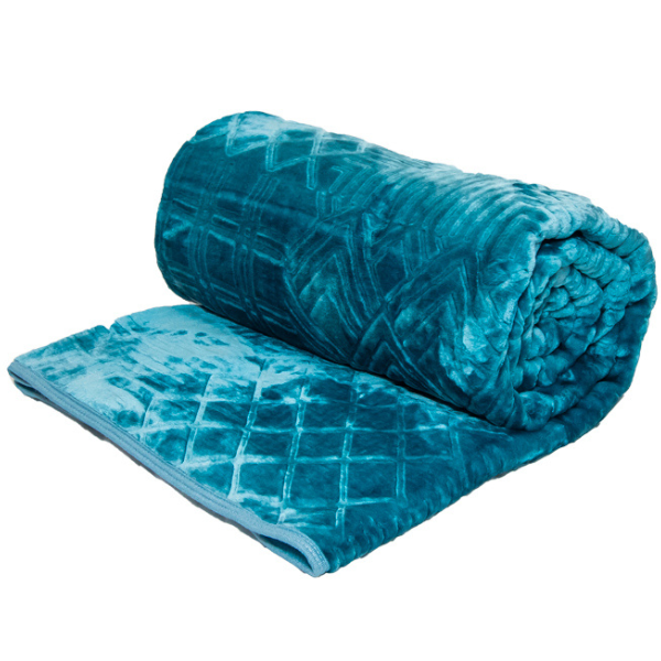 1Ply Silver Embossed Solid Mink Blanket - Queen - Image 14