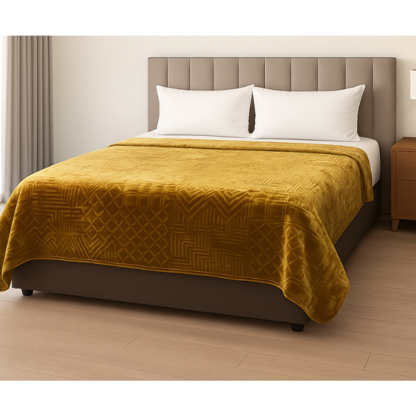 1Ply Silver Embossed Solid Mink Blanket - Queen - Image 19