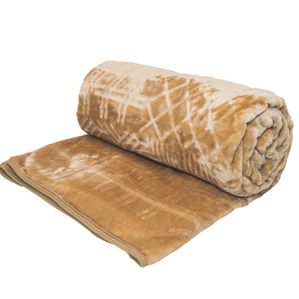 1Ply Silver Embossed Solid Mink Blanket - Queen - Image 2