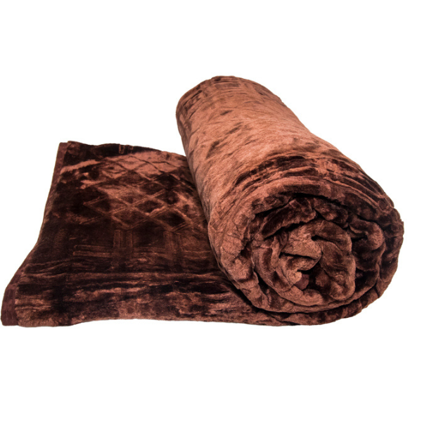 1Ply Silver Embossed Solid Mink Blanket - Queen - Image 6