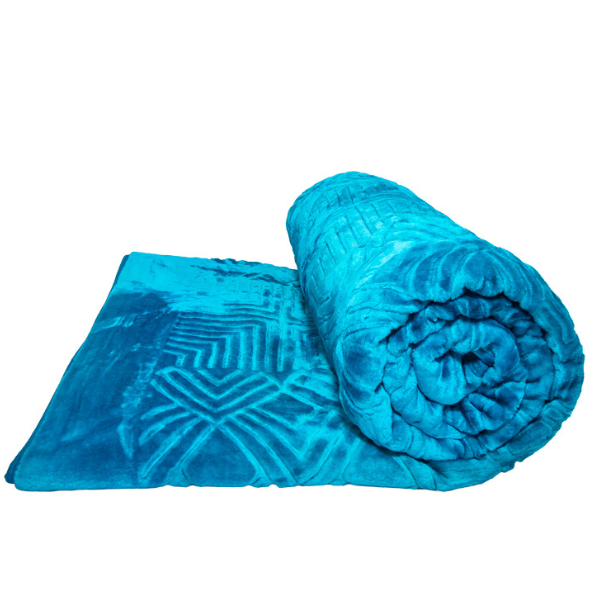 1Ply Silver Embossed Solid Mink Blanket - Queen - Image 9