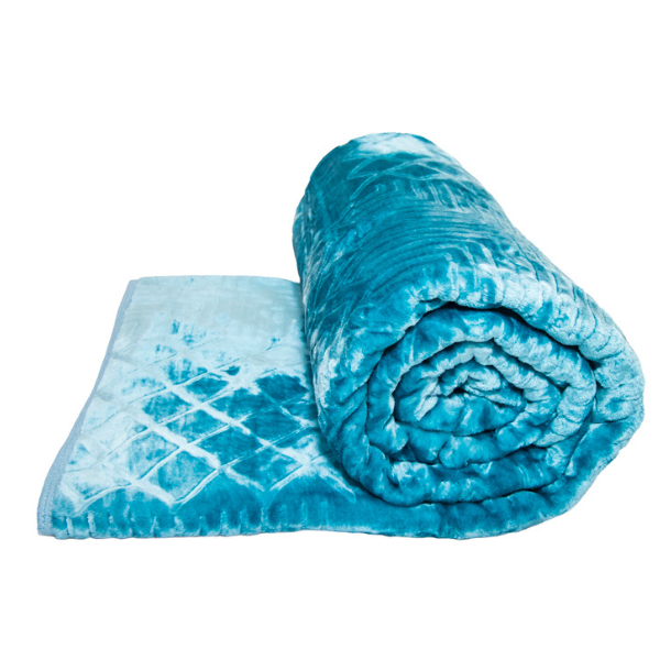 1Ply Silver Embossed Solid Mink Blanket - Queen - Image 15