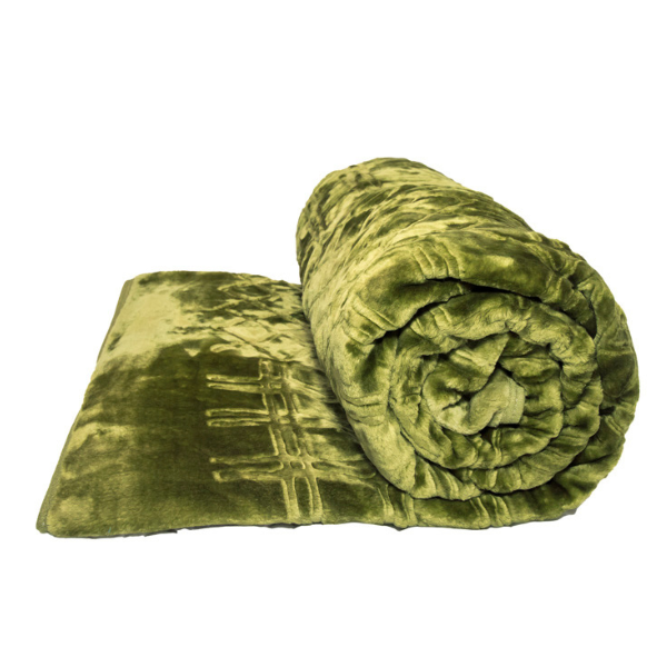 1Ply Silver Embossed Solid Mink Blanket - Queen - Image 24